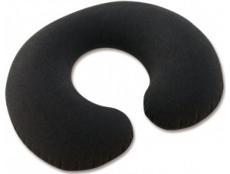 Perna gonflabila pentru gat Intex Travel, suprafata velurata, 36 x 30 x 10 cm, Negru