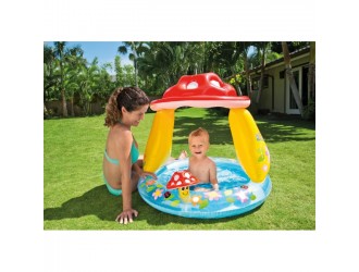 Piscina gonflabila pentru copii cu baldachin “Ciuperca” 102х89 cm, 45 L, 1-3 ani, INTEX