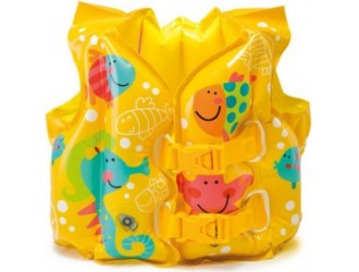 Vesta de inot gonflabila „Prieteni tropicali”, 41х30 cm, 3-5 ani, INTEX