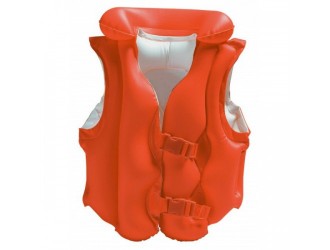 Vesta de inot gonflabila Intex School Deluxe, 3 camere de aer, catarame reglabile, 50 x 47 cm, 3-6 ani