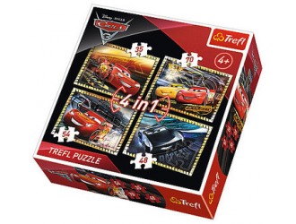 Trefl Puzzles- "4 in 1" - Ready torace/ Disny Cars 3