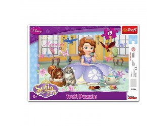 Puzzles-"15 Frame" -teatime\ Disney Sofia the First