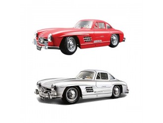 Masina model MERCEDES-BENZ 300 SL (1954) (rosu, argint, 1:24)