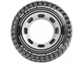 Colac gonflabil Intex Giant Tire, cu 2 manere, diametru 114 cm, negru, 9 ani+