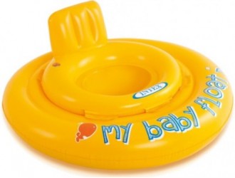 Colac gonflabil Intex "My Baby Float", Suport tip scutec, Diametru 70 cm, 6-12 luni
