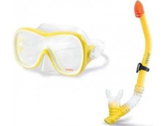 Set Snorkeling Intex Adventurer, Masca cu lentile Anti-Fog si Tub cu protectie, 8 ani+