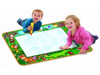 Covoras Aqua Doodle pentru desenat cu marker water pen (53x53cm verde)