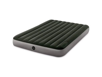 Saltea gonflabila Queen Classic Downy cu pompa de picior integrata, 152x203x25 cm, max. 136 kg, Intex (64763)