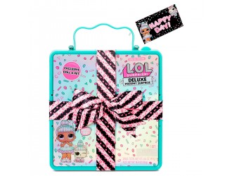 Set L.O.L. Surprise! Seria Present Surprise DEUXE Turcuaz cu papusa si animalut exclusiv
