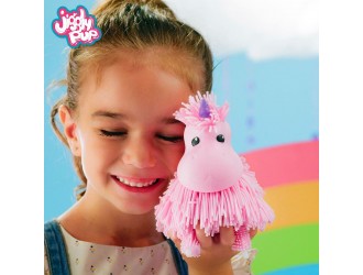 Jucarie muzicala interactiva Unicorn roz Jiggly Pup