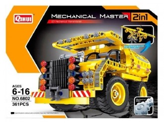 XTech Bricks: 2in1, Construction Dump Truck & Plane, 361 pcs