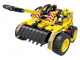 XTech Bricks: 2in1, Construction Bulldozer & Tank, 261 pcs