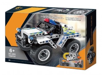 XTech Bricks: Pull Back Police Car, 199 pcs