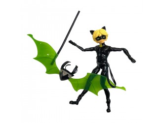Papusa figurina Motan Noir cu costum de liliac S2 13cm Miraculous