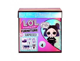 Set mobila LOL Surprise Furniture Series 4 Cozy Zone & Dusk Doll