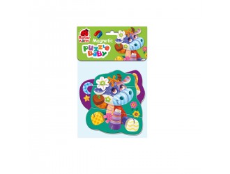 Baby Puzzle magnetic "Vaca-Pisica" Roter Kafer