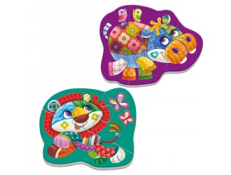 Baby Puzzle magnetic "Leu-Hipopotam" Roter Kafer