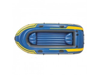 Set Barca gonflabila Intex "Challenger 3", Include Vasle si Pompa, 3 Persoane, 295 x 137 x 43 cm