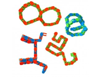 Jucarie lant colorat Wacky Tracks 27.5cm in asortiment
