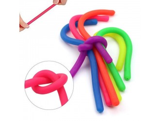 Set 2 benzi elastice-jucarii senzoriale Stretchy Rope 28 cm culori diferite