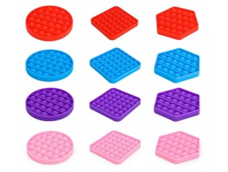 Jucarie Antistres Pop It 12,5cm 3 forme diverse culori