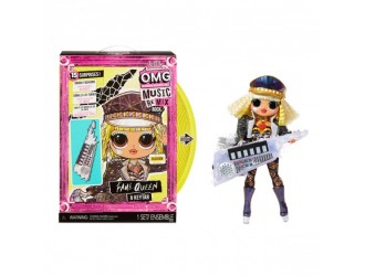 Set papusa L.O.L. SURPRISE! seria "O.M.G. Remix Rock" - FAME GUEEN chitara cu clape