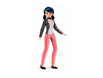 Papusa Marinettte in costum cu paiete reversibile Lady Bug Miraculous