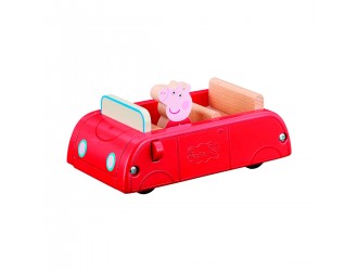 Set din lemn masina si figurina Peppa Pig