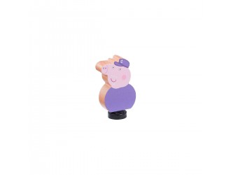 Set din lemn trenulet si figurina bunicului Peppa Pig