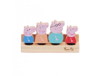 Set din lemn Figurine Familia Peppa Pig