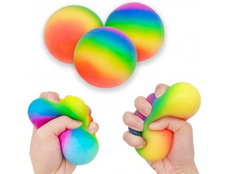 Minge antistress cu diametru 5cm curcubeu
