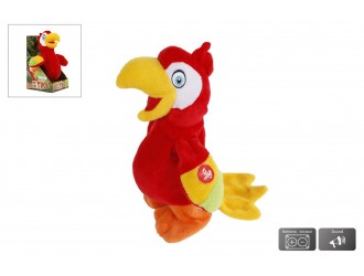 Papagal vorbitor interactiv rosu 20cm