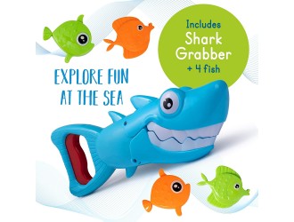 Jucarie Rechin pradator cu 4 pesti 31cm