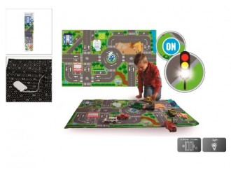 Covoras de joaca Oras cu semafoare LED 72x120cm