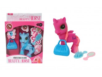 Set figurina Beaty Horse, Ponei cu accesorii