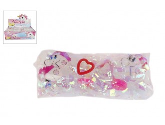 Jucarie sarpe alunecos cu sclipici 13 cm Unicorn