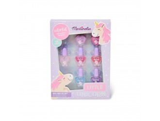 Set 5 lacuri de unghii si 2 luciu de buze Little Unicorn Martinelia