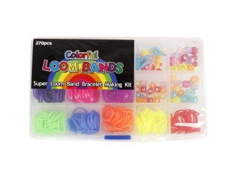 Set creatie bratari cu margele si accesorii Loom Bands 270 el.