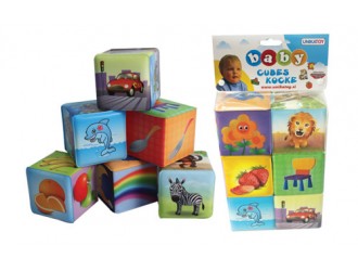 Set 6 cuburi moi cu diverse imagini educative Unikatoy 23059