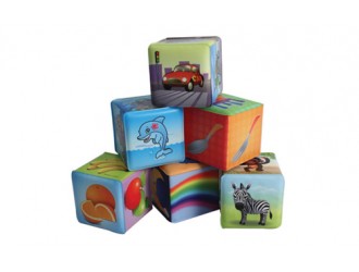 Set 6 cuburi moi cu diverse imagini educative Unikatoy 23059