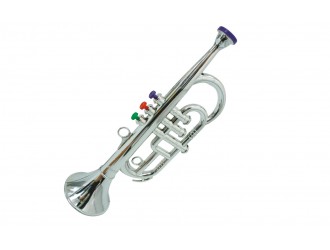 Instrument muzical de jucarie Trompeta 34cm aurie/argintie 25336
