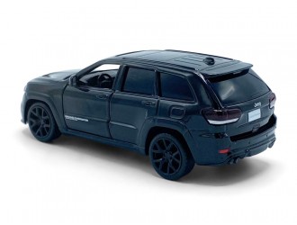 Macheta auto Jeep Grand Cherokee Trackhawk, 1:36, Black, TAYUMO Mecanism pull-back, sincron