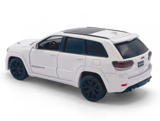 Macheta auto Jeep Grand Cherokee Trackhawk, 1:36, White, TAYUMO Mecanism pull-back, sincron