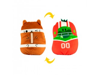 Jucarie de plus reversibila 2in1 Pisica/Castravete Sportivi 15cm Cats Vs Pickles