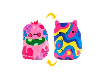 Jucarie de plus reversibila 2in1 Pisica/Castravete Pinkie 15cm Cats Vs Pickles