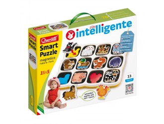 Puzzle magnetic dublu Smart Puzzle Farm 13 el. Quercetti
