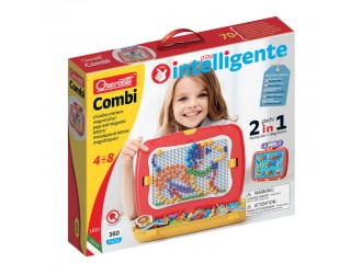 Mozaic 2 in 1 cu suport si elemente magnetice Combi 360 el. Quercetti