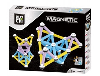 Set de constructie magnetic 75 elemente Blocki