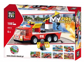Set de constructie Masina de Pompieri 188 el. Blocki MyFireBrigade