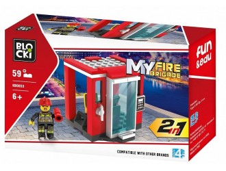 Set de constructie 2in1 Pompieri 59 el. Blocki MyFireBrigade